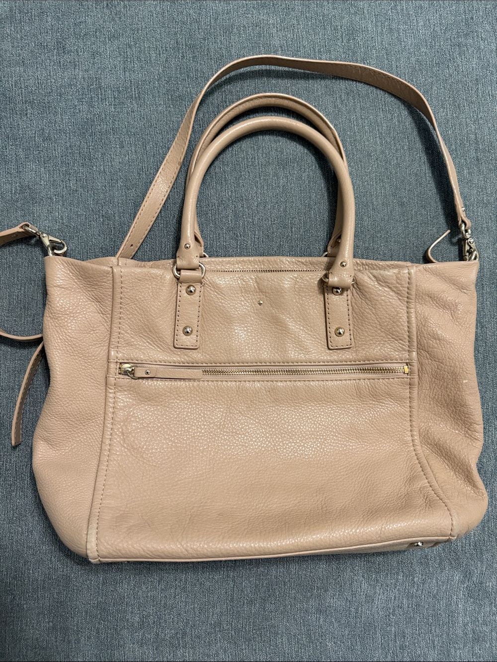 Kate Spade Beige/Tan Crossbody Bag -Zipper Closure-Front And Inside Pockets